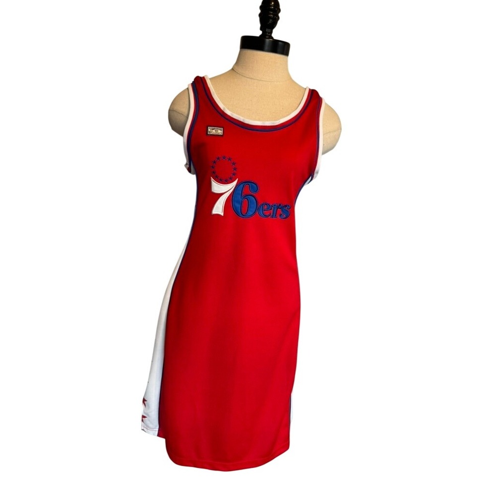 NBA Hardwood Classics Philadelphia 76ers Red Jersey Tank Dress Stars Sleeveless